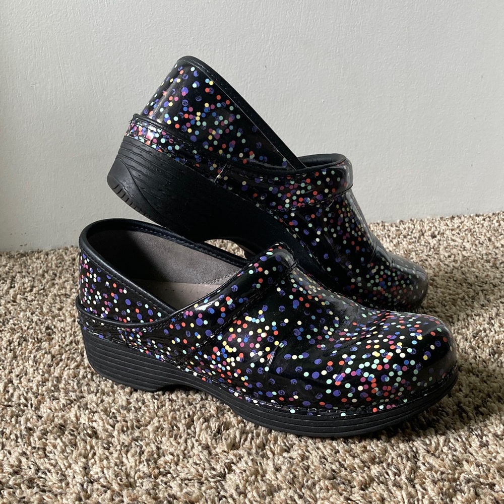 Dansko Confetti Dots Clogs